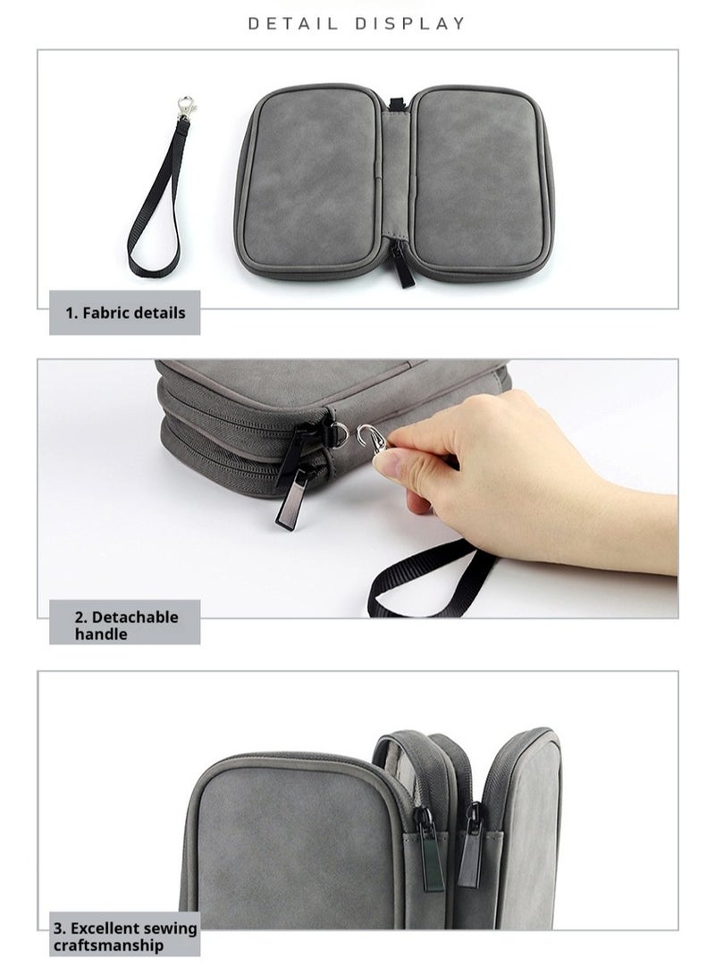 Digital storage bag, travel portable clutch bag, data cable/power bank multifunctional large capacity storage bag - Image 3